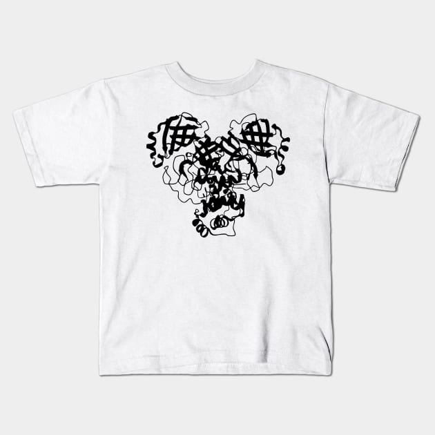 SARS-CoV-2 Main Protease Structure Kids T-Shirt by RosArt100